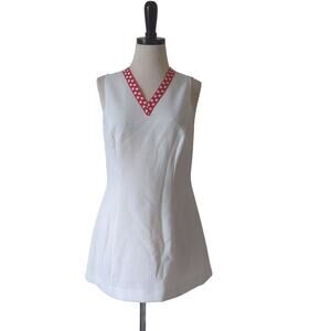 RARE Chrissie Evert Vintage Womens Tennis Dress White S/M Chris Wimbledon 70 80s